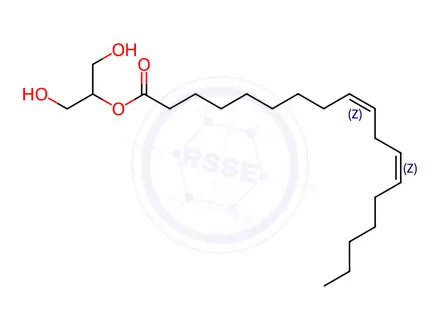 Chemical structure of 2-Linoleoyl-rac-glycerol