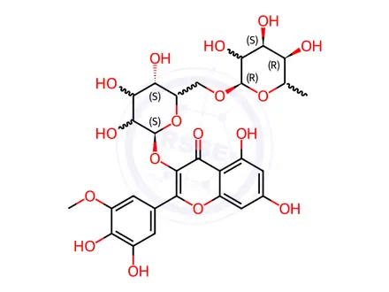 Chemical structure of Myricetin 3’-methyl-3-O-rutinoside