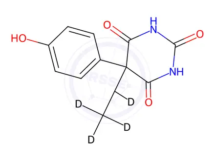 Chemical structure of 4-Hydroxy Phenobarbital-d5