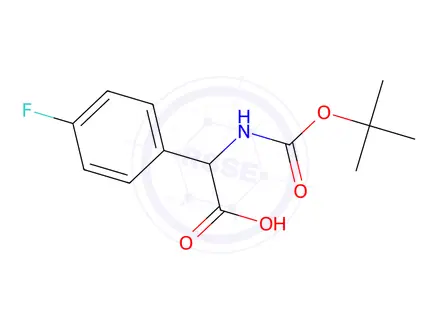 Chemical structure of a-[[(1,1-Dimethylethoxy)Carbonyl]Amino]-4-Fluoro-BenzeneAcetic Acid
