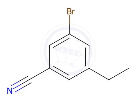 Chemical structure of Benzonitrile, 3-bromo-5-ethyl-