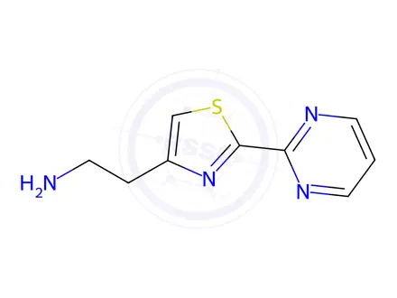 Chemical structure of 2-(2-(Pyrimidin-2-yl)thiazol-4-yl)ethanamine