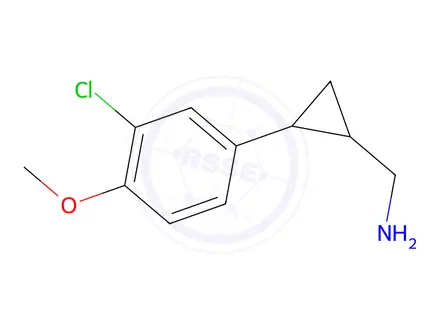 Chemical structure of (2-(3-Chloro-4-methoxyphenyl)cyclopropyl)methanamine
