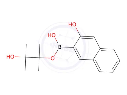 Chemical structure of 3-(4,4,5,5-Tetramethyl-1,3,2-dioxaborolan-2-yl)naphthalen-2-ol