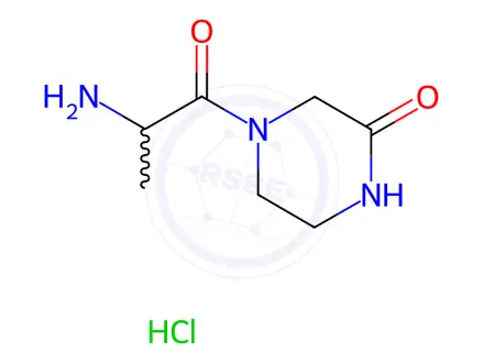 Chemical structure of 4-(2-Aminopropanoyl)-2-piperazinone hydrochloride