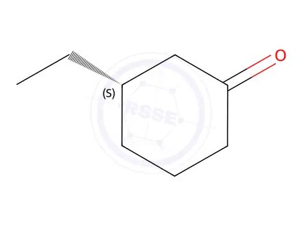 Chemical structure of Cyclohexanone, 3-ethyl-, (S)-
