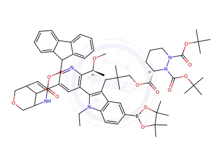 Chemical structure of N-descyclopropanecarbonyl N-formyl Olaparib