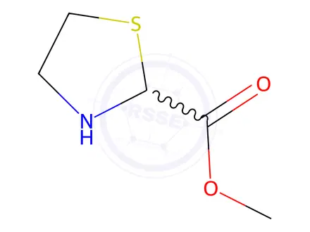 Chemical structure of 2-Thiazolidinecarboxylicacid,methylester(6CI,8CI,9CI)