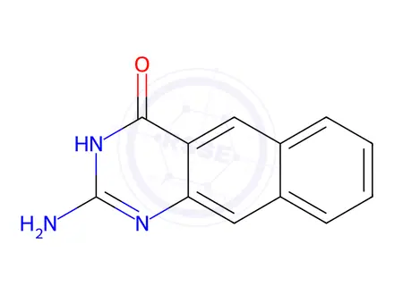 Chemical structure of Benzo[g]quinazolin-4(3H)-one, 2-amino-