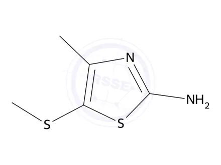 Chemical structure of 4-Methyl-5-(methylthio)thiazol-2-amine