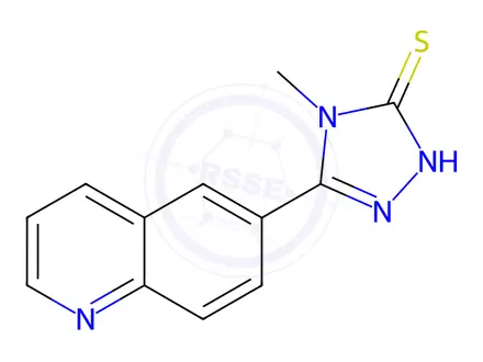 Chemical structure of 4-METHYL-5-QUINOLIN-6-YL-4H-1,2,4-TRIAZOLE-3-THIOL