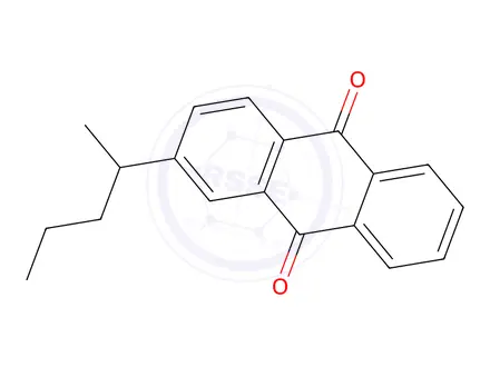 Chemical structure of 2-(Pentan-2-yl)anthracene-9,10-dione