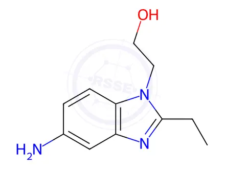 Chemical structure of 2-(5-amino-2-ethyl-1H-benzimidazol-1-yl)ethanol