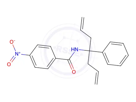 Chemical structure of N-(1-allyl-1-phenyl-3-buten-1-yl)-4-nitrobenzamide