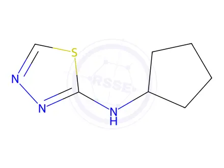 Chemical structure of N-Cyclopentyl-1,3,4-thiadiazol-2-amine