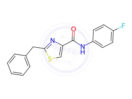 Chemical structure of 2-Benzyl-N-(4-fluorophenyl)-1,3-thiazole-4-carboxamide
