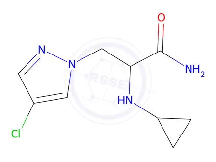Chemical structure of 3-(4-Chloro-1h-pyrazol-1-yl)-2-(cyclopropylamino)propanamide