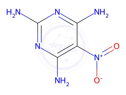Chemical structure of 5-Nitro-2,4,6-triaminopyrimidine