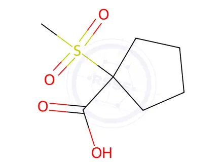 Chemical structure of 1-(Methylsulfonyl)cyclopentane-1-carboxylic acid