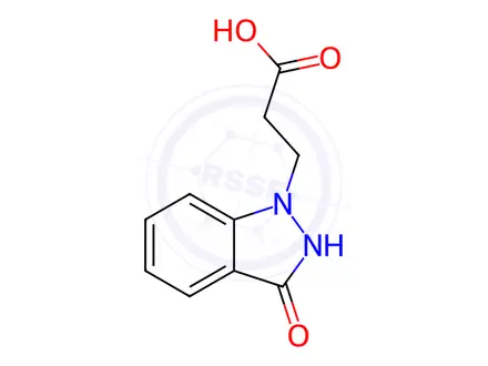 Chemical structure of 3-(3-oxo-2,3-dihydro-1H-indazol-1-yl)propanoic acid