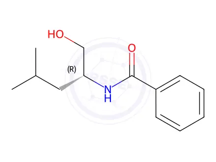 Chemical structure of Benzamide, N-[(1R)-1-(hydroxymethyl)-3-methylbutyl]-