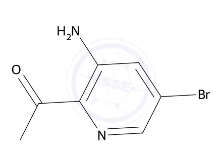 Chemical structure of 1-(3-Amino-5-bromopyridin-2-yl)ethan-1-one