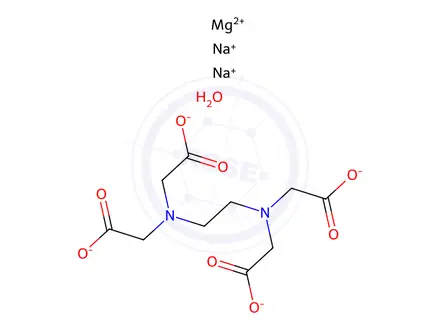 Chemical structure of Ethylendiamintetraacetic acid,di-sodium-magnesium salt