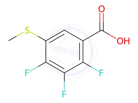 Chemical structure of Benzoic acid, 2,3,4-trifluoro-5-(methylthio)-
