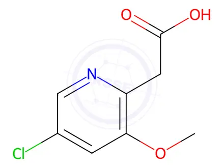 Chemical structure of 2-(5-Chloro-3-methoxypyridin-2-yl)acetic acid