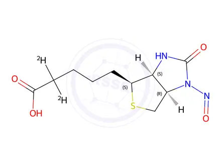 Chemical structure of N-Nitroso Biotin-d2