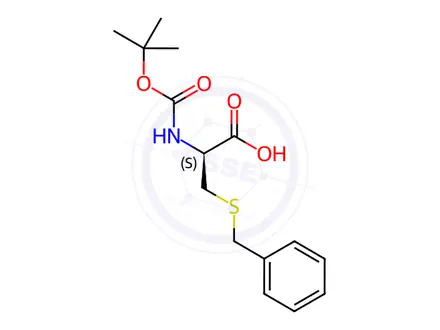 Chemical structure of Boc-D-Cys(Bzl)-OH