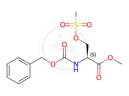Chemical structure of Methyl N-((benzyloxy)carbonyl)-O-(methylsulfonyl)-L-serinate