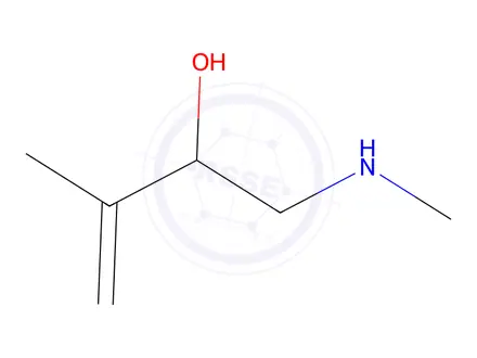 Chemical structure of 3-Methyl-1-(methylamino)but-3-en-2-ol