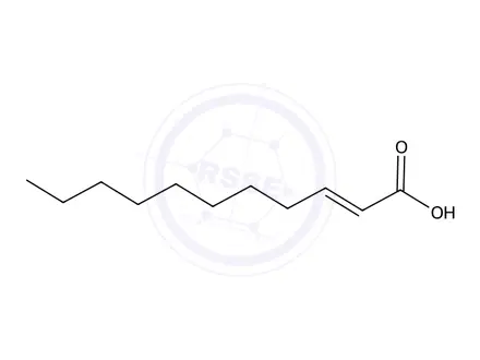 Chemical structure of trans-2-Undecenoic acid