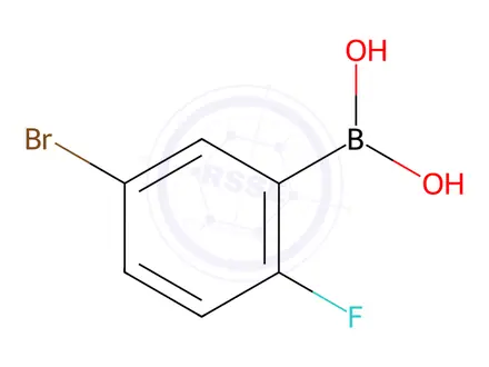 Chemical structure of 5-Bromo-2-fluorophenylboronic Acid