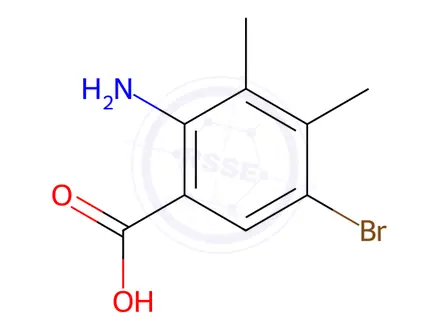 Chemical structure of 2-Amino-5-bromo-3,4-dimethylbenzoic acid