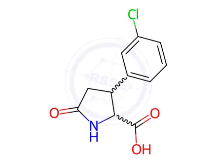 Chemical structure of 3-(3-Chlorophenyl)-5-oxopyrrolidine-2-carboxylic acid