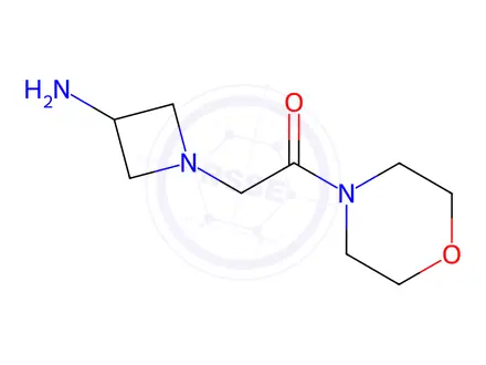 Chemical structure of 2-(3-Aminoazetidin-1-yl)-1-(morpholin-4-yl)ethan-1-one