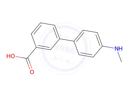 Chemical structure of 4'-(Methylamino)-[1,1'-biphenyl]-3-carboxylic acid