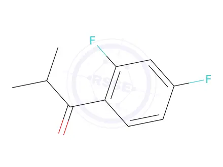 Chemical structure of 1-(2,4-difluorophenyl)-2-methylpropan-1-one