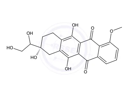 Chemical structure of 7-Deoxy Doxorubicinol Aglycone (Mixture of Diastereomers)