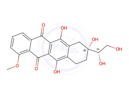 Chemical structure of 7-DeoxydoxorubicinoloneDiscontinued, see D232898