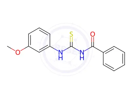 Chemical structure of Benzamide,N-[[(3-methoxyphenyl)amino]thioxomethyl]-