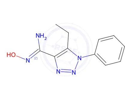Chemical structure of (Z)-5-Ethyl-N'-hydroxy-1-phenyl-1H-1,2,3-triazole-4-carboximidamide