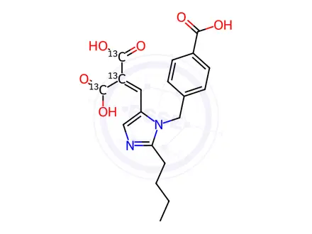 Chemical structure of Des[2-(2-thienylmethyl)] Eprosartan-2-carboxylic Acid-13C3