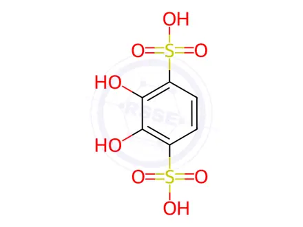 Chemical structure of 2,3-dihydroxybenzene-1,4-disulfonic acid