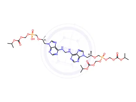 Chemical structure of Tri-POC Tenofovir Dimer