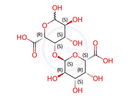 Chemical structure of 4-(alpha-D-glucopyranosyluronic acid)-D-glucuronic acid
