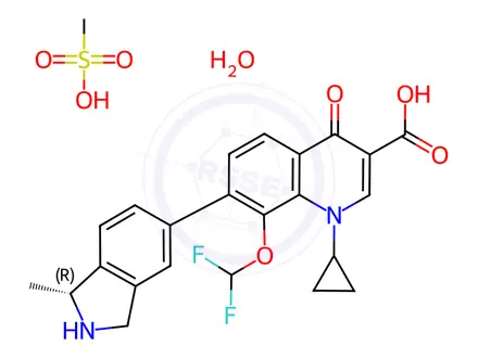 Chemical structure of Garenoxacin Mesylate Hydrate
