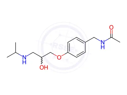 Chemical structure of N-[p-[2-Hydroxy-3-(isopropylamino)propoxy]benzyl]acetamide